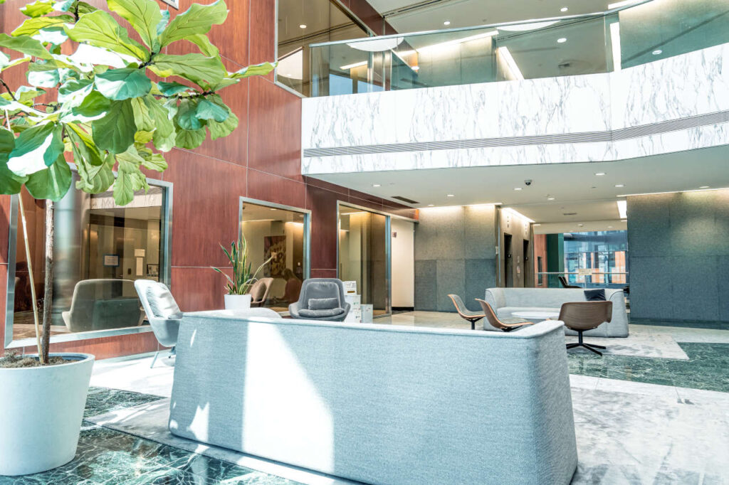 Lobby of the AmeriPharma Beverly Hills Infusion Center